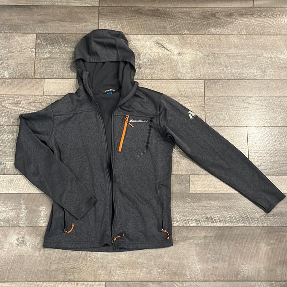 Grey Eddie Bauer First Ascent Men’s size small zip-up hoodie jacket